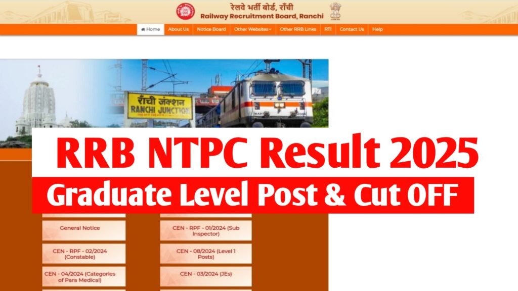 RRB NTPC Result 2025 Date: Graduate Level Post, Check Result PDF & Cut Off