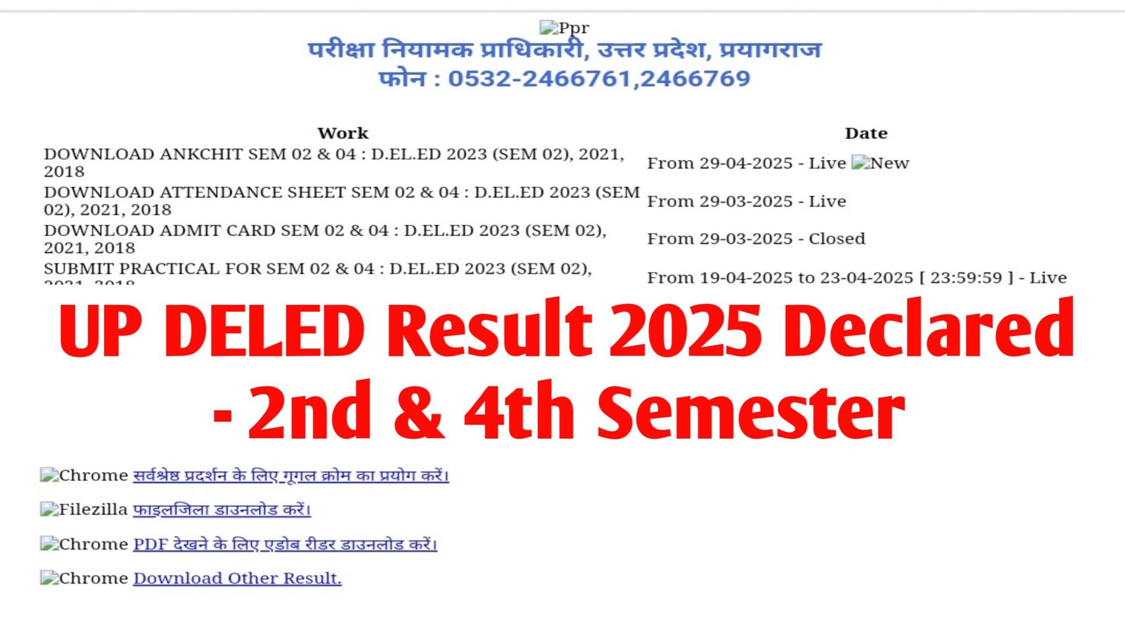 UP DElEd Result 2025 Declared: 2nd, 4th Semester Marksheet Available Now On Official Website