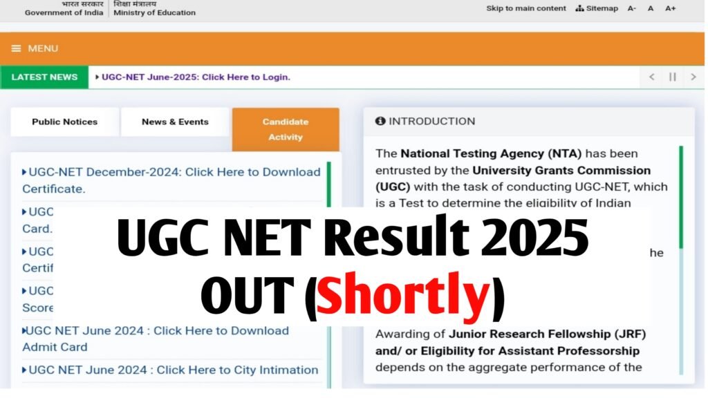 UGC NET Result 2025 June Date OUT: Check All Steps to Download Scorecard & Cut Off